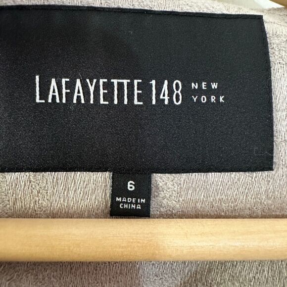 Lafayette 148 Womens Virgin Wool Blend Single Button Blazer Soft‎ Taupe Size 6 - Picture 5 of 9